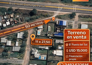 Terreno en Venta en Reconquista -  Puesta Del Sol