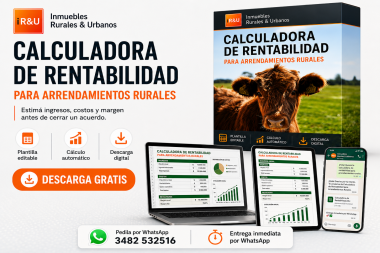 ¿Tu arrendamiento te está dejando ganancias reales? Descarga gratis nuestra Calculadora de Rentabilidad Rural